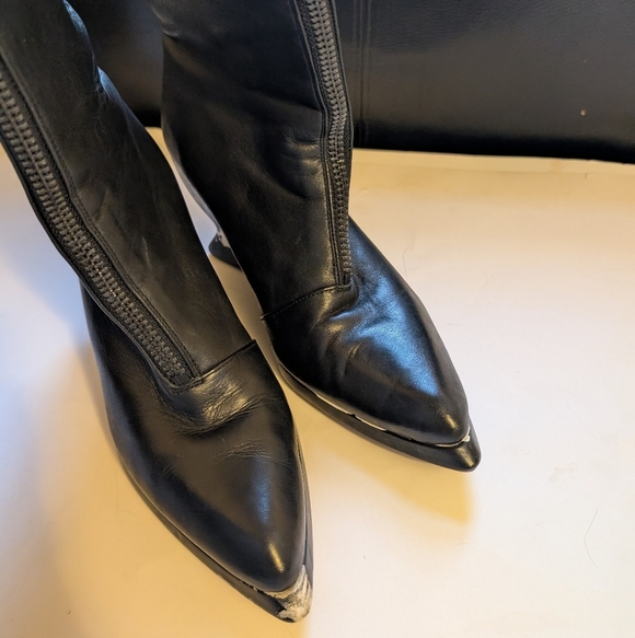 John Fluevog Heebie Jeebies Wedged mid-calf boot size 9 in VGUC - Picture 5 of 14
